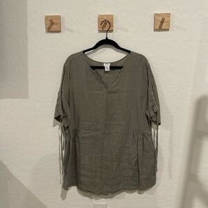 Women’s Linen Top - Olive
